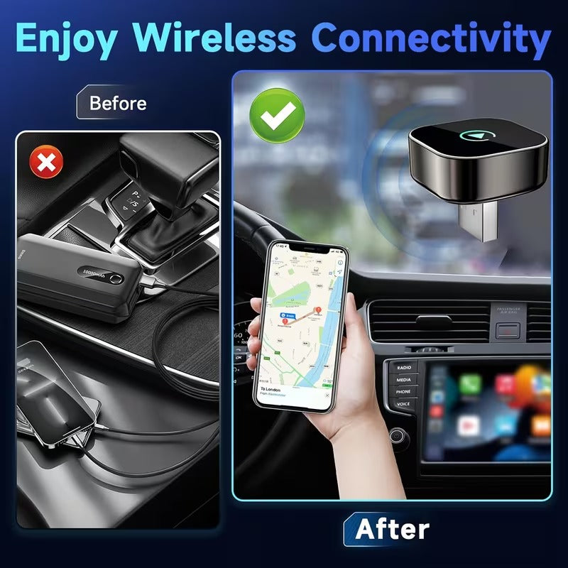 🚗 ADAPTADOR INALÁMBRICO CARPLAY Y ANDROID AUTO